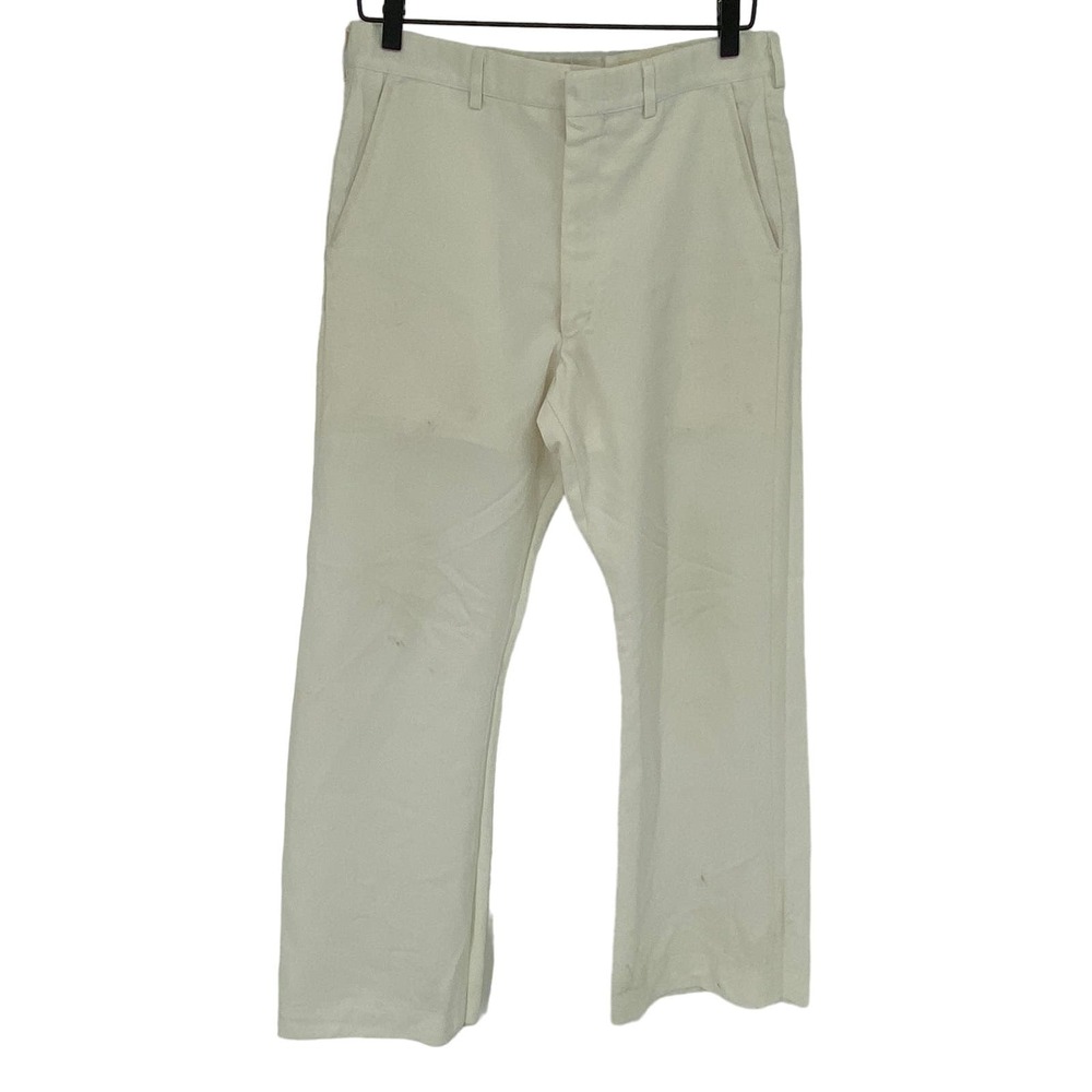 VTG Statham Garment US Navy Issued Mens 34R Uniform pants White Trousers